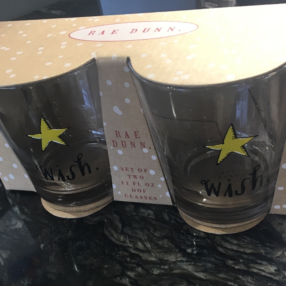 Rae Dunn WISH Glassware Set